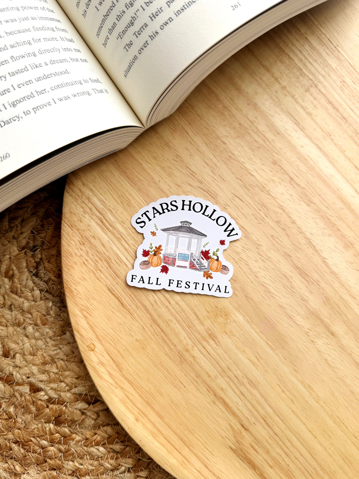 Fall Festival Cozy Small Town Bookish Sticker