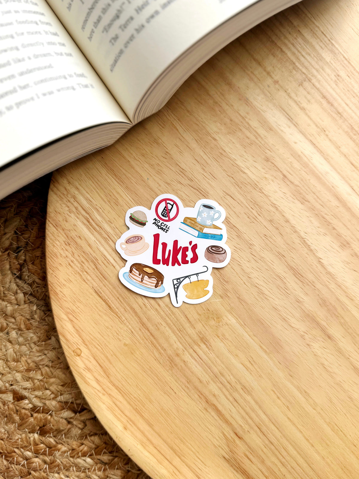 Cozy Small Town Cafe Bookish Sticker