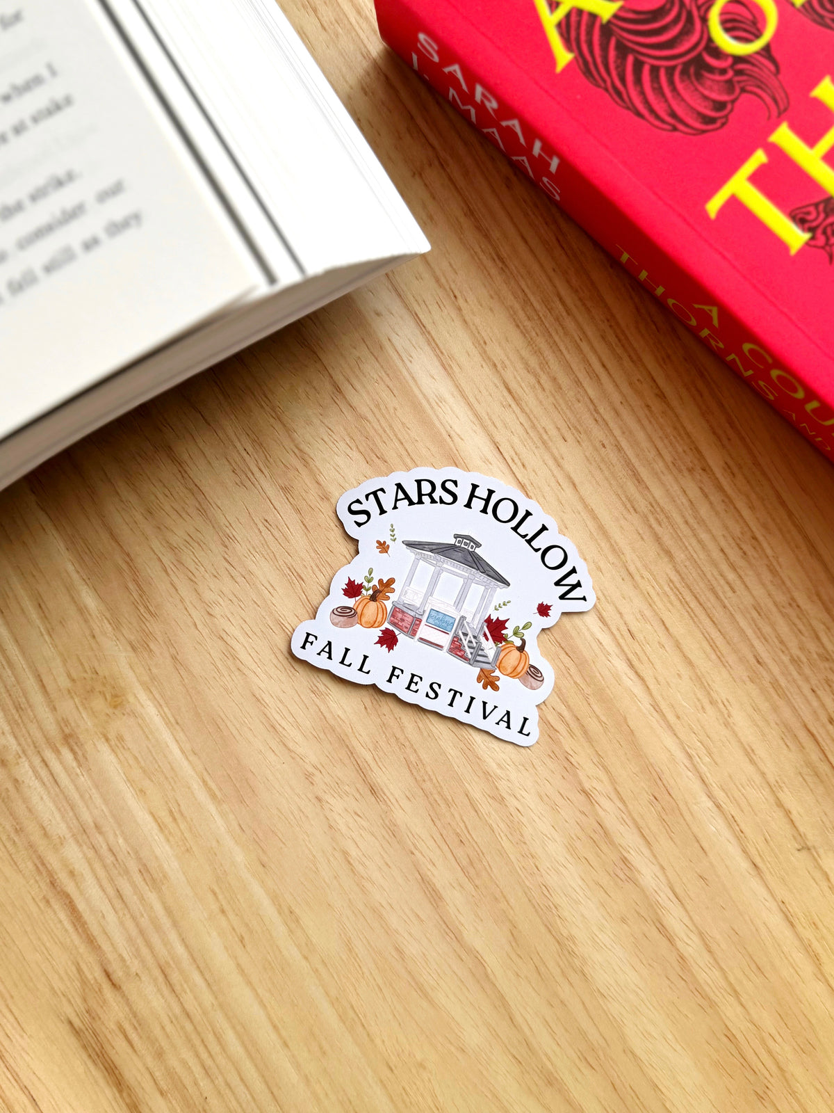 Fall Festival Cozy Small Town Bookish Sticker