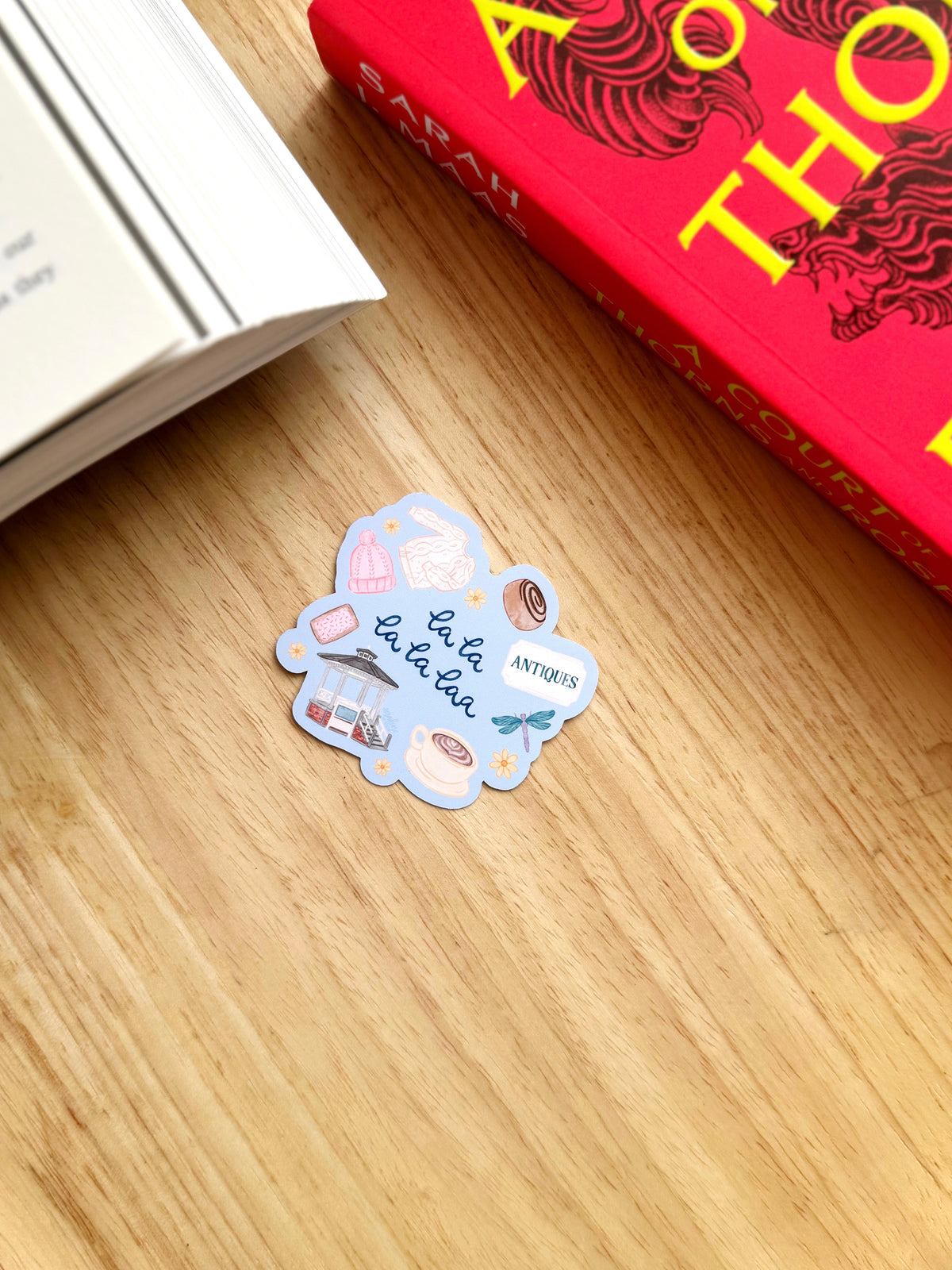 La La La La Laaa Cozy Small Town Bookish Sticker