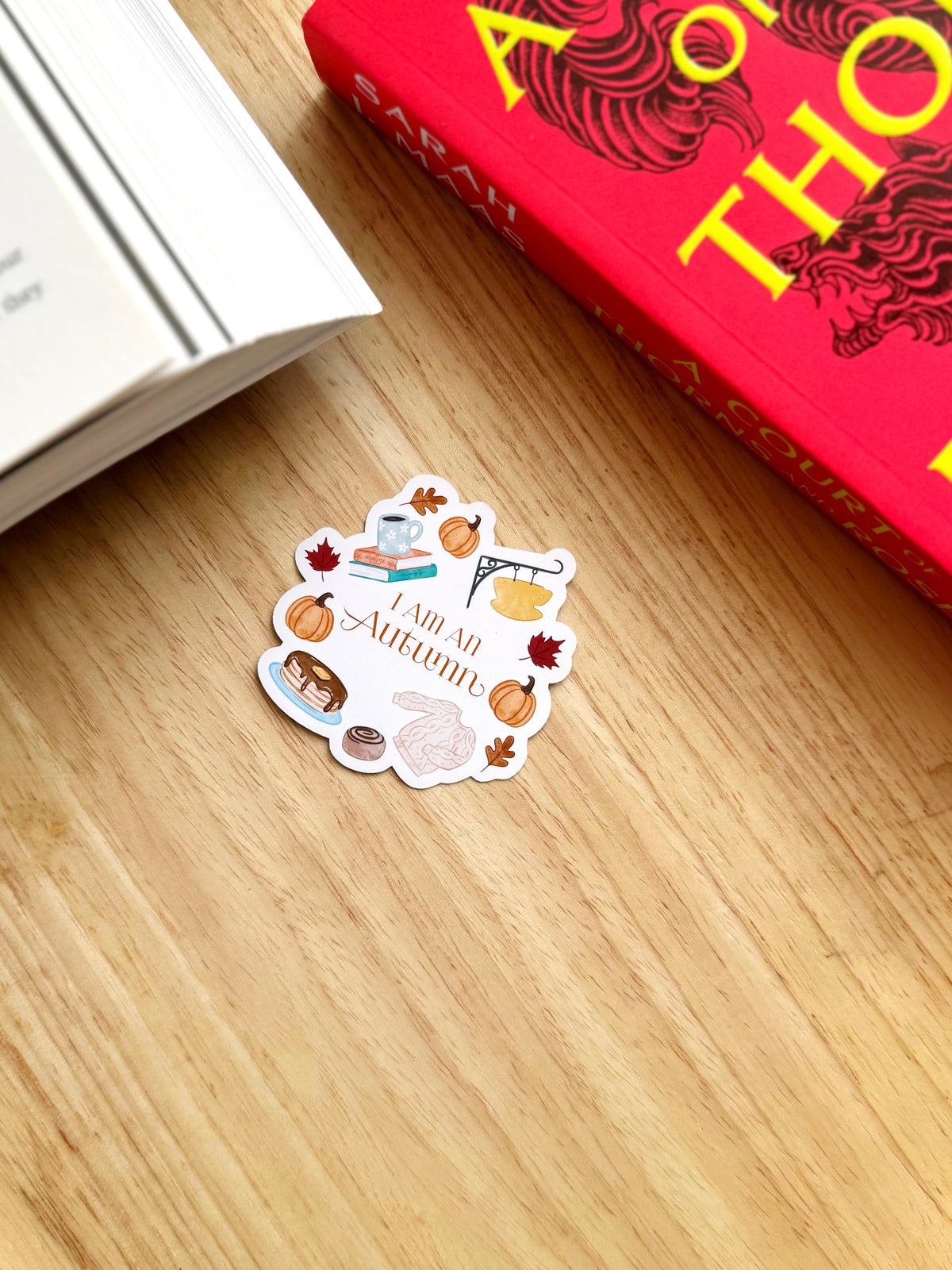 I Am An Autumn Cozy Small Town Bookish Sticker