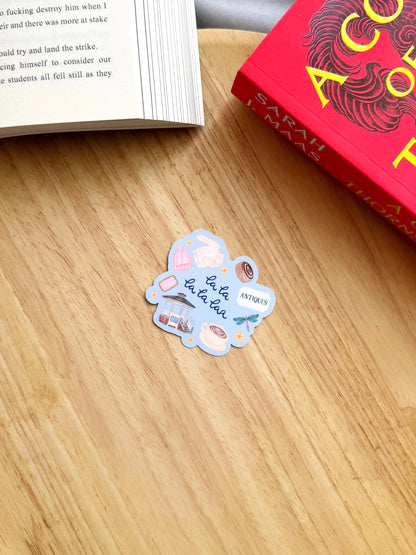 La La La La Laaa Cozy Small Town Bookish Sticker