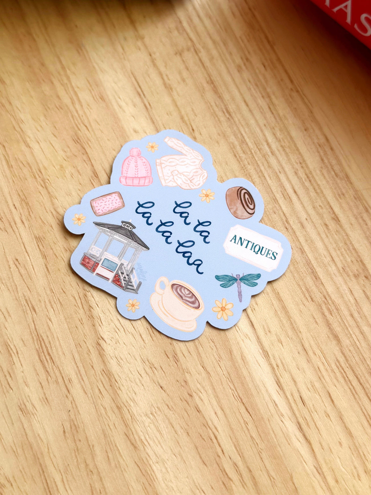 La La La La Laaa Cozy Small Town Bookish Sticker