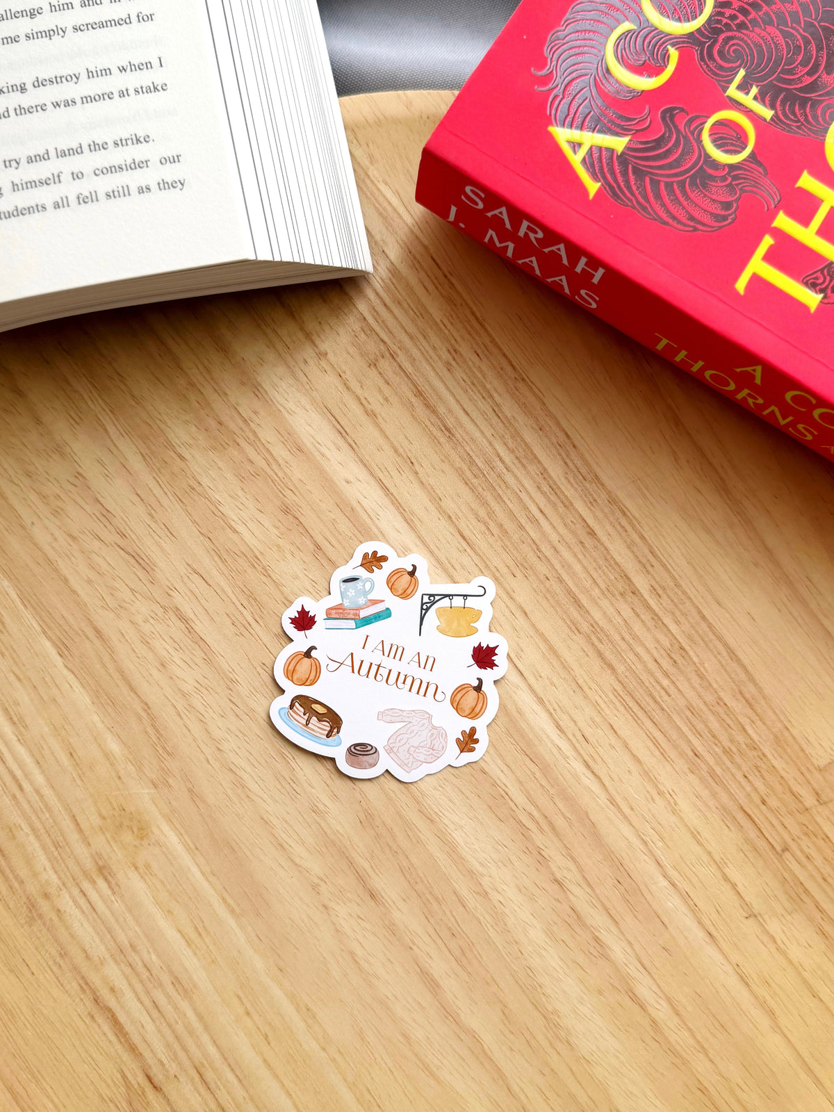 I Am An Autumn Cozy Small Town Bookish Sticker