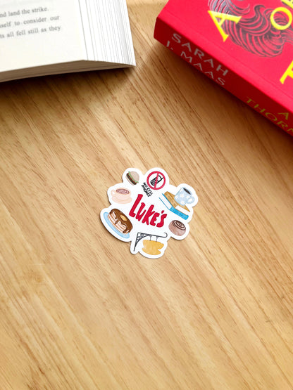 Cozy Small Town Cafe Bookish Sticker