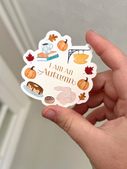 I Am An Autumn Cozy Small Town Bookish Sticker