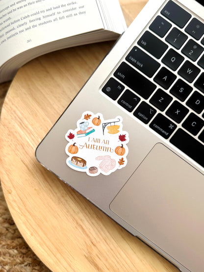 I Am An Autumn Cozy Small Town Bookish Sticker