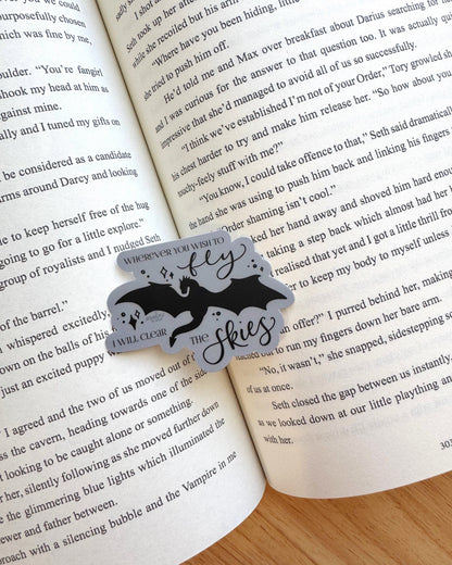 Wherever You Wish To Fly Dragon Sticker | On Wings of Blood by Briar Boleyn | Officially Licensed