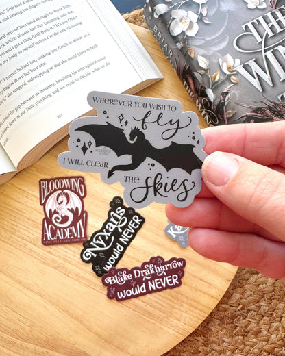 Wherever You Wish To Fly Dragon Sticker | On Wings of Blood by Briar Boleyn | Officially Licensed