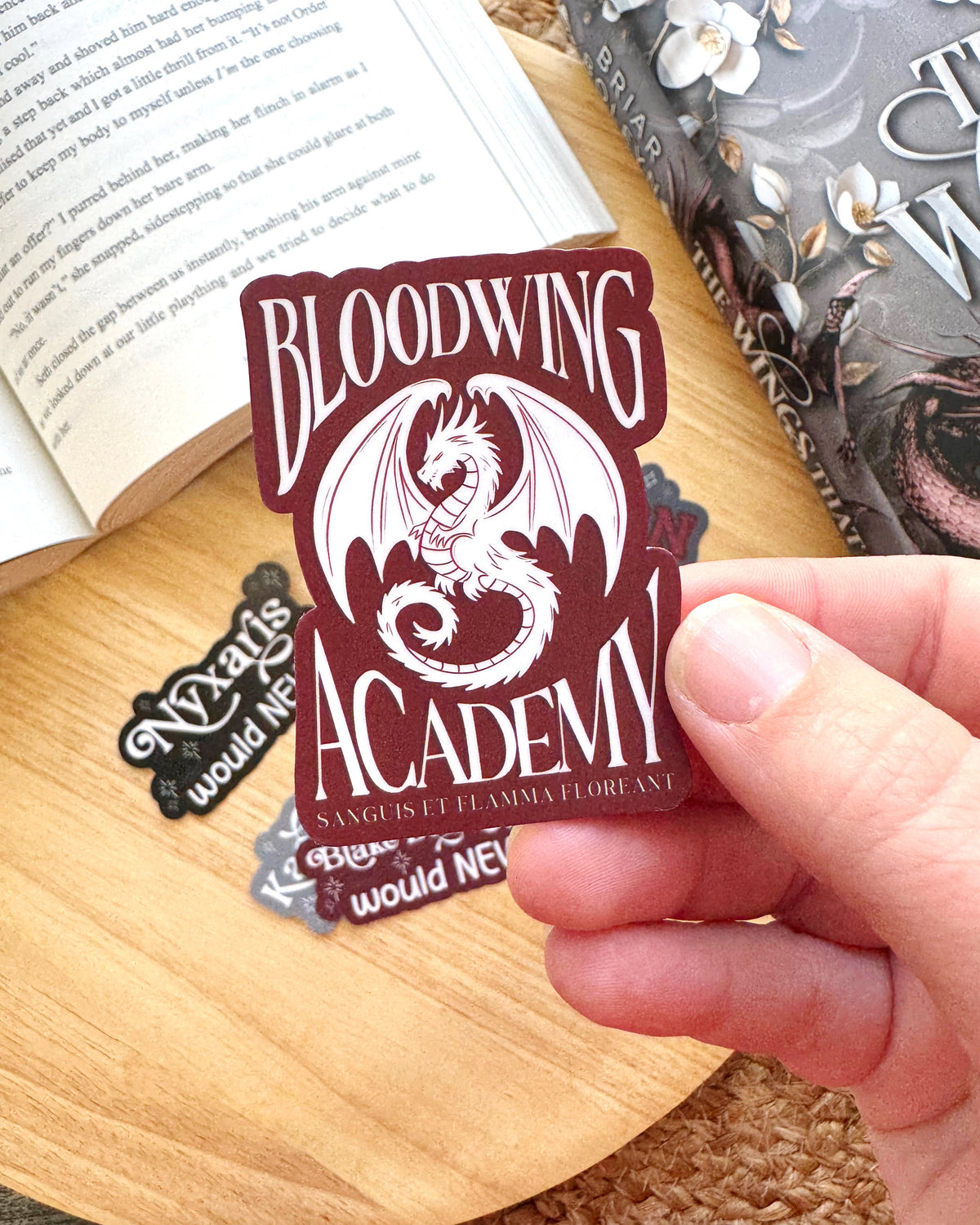 Bloodwing Academy Dragon Crest Sticker | On Wings of Blood by Briar Boleyn | Officially Licensed
