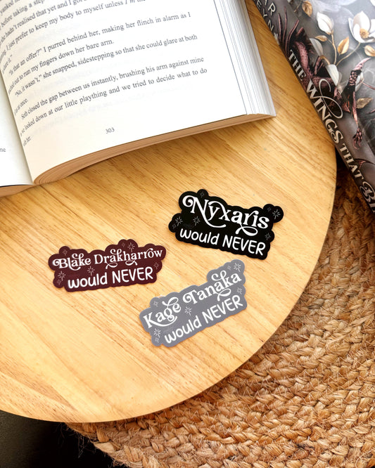 Bloodwing Academy Book Boyfriends Sticker | On Wings of Blood by Briar Boleyn | Officially Licensed