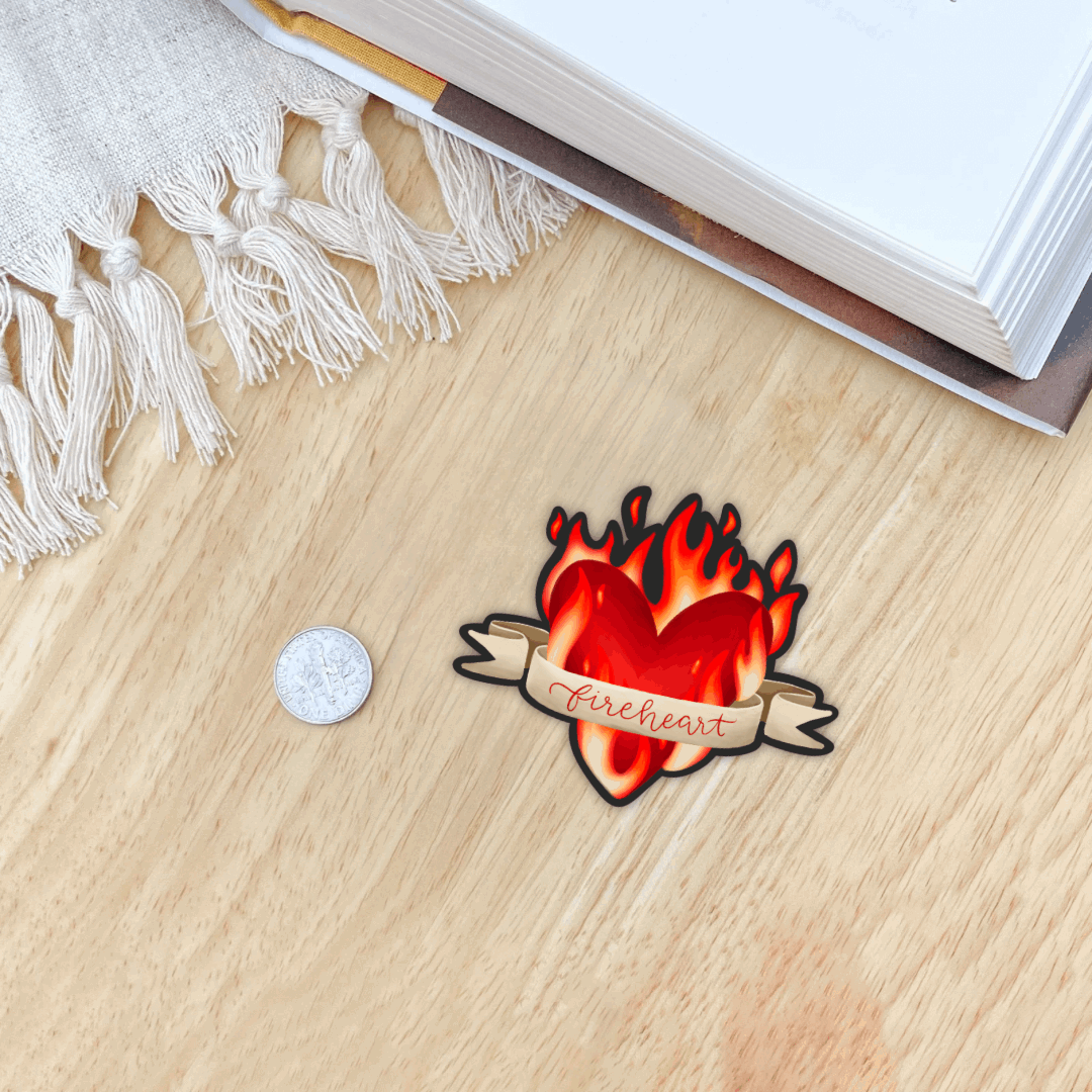 Fireheart Sticker Serafine Art & Design, Bookish Gifts Inspired By Nature
