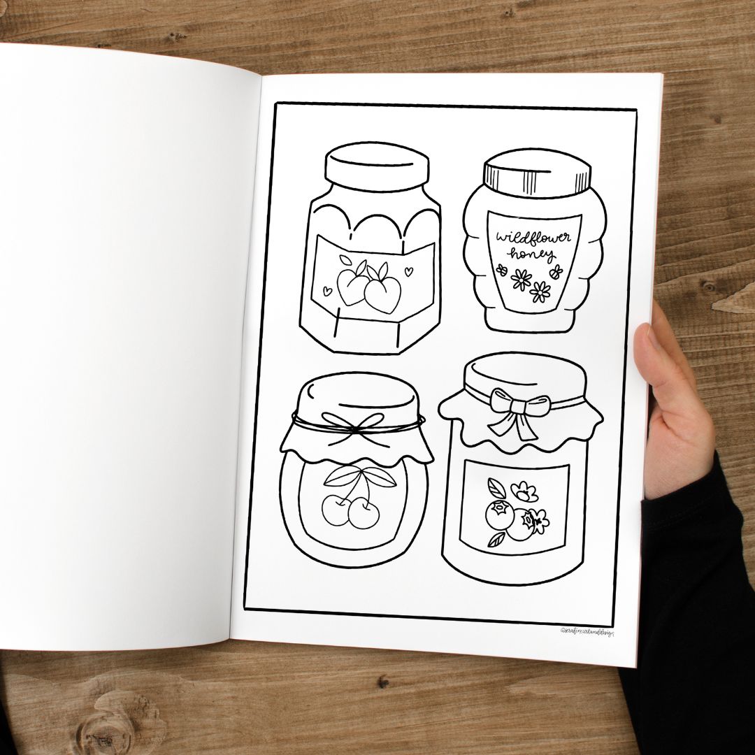 The Cottagecore Coloring Book by Serafine Art and Design