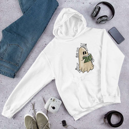 Boo-kish Ghost Unisex Hoodie | Bookish Halloween Merch - Serafine Art & Design - 