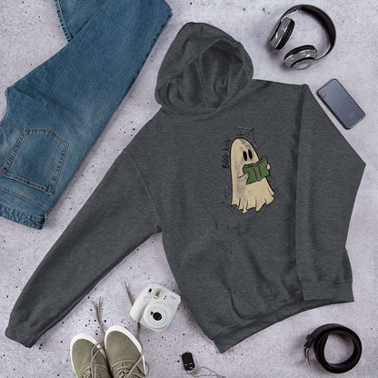Boo-kish Ghost Unisex Hoodie | Bookish Halloween Merch - Serafine Art & Design - 