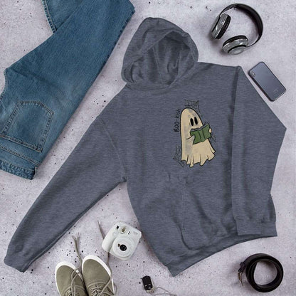 Boo-kish Ghost Unisex Hoodie | Bookish Halloween Merch - Serafine Art & Design - 