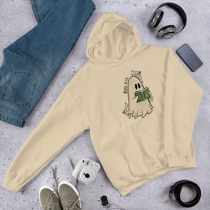 Boo-kish Ghost Unisex Hoodie | Bookish Halloween Merch - Serafine Art & Design - 
