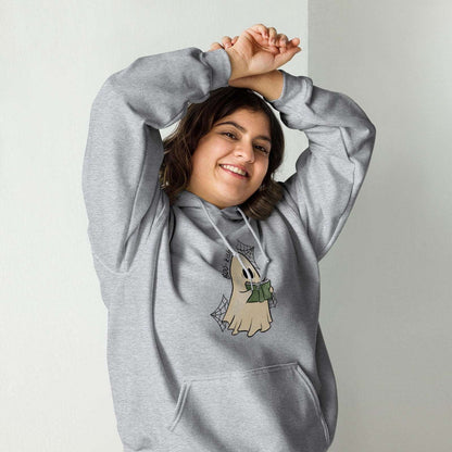 Boo-kish Ghost Unisex Hoodie | Bookish Halloween Merch - Serafine Art & Design - 