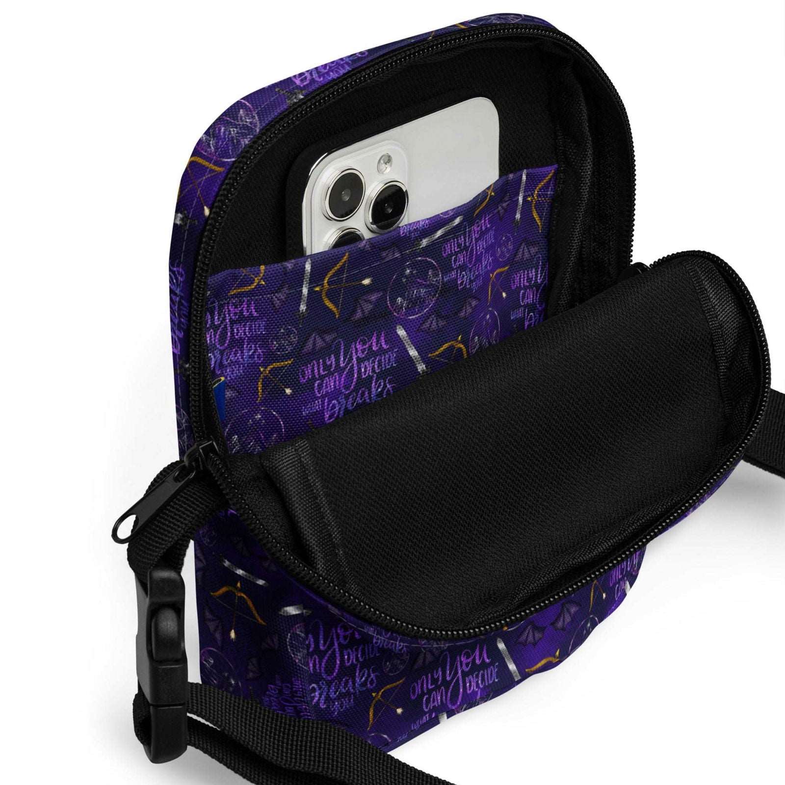 Bookish Crossbody Bag | ACOTAR Night Court | SJM Merch - Serafine Art & Design - 