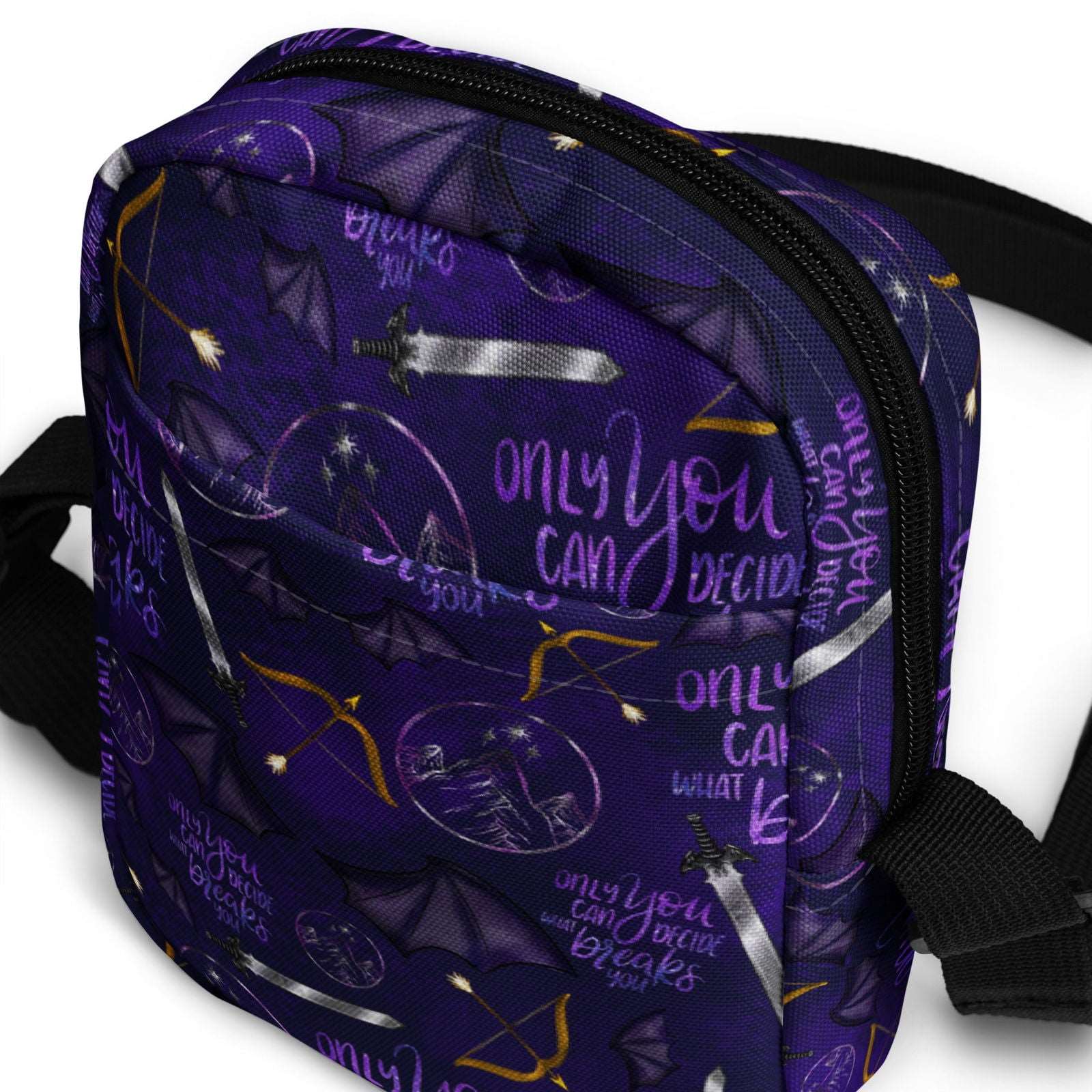 Bookish Crossbody Bag | ACOTAR Night Court | SJM Merch - Serafine Art & Design - 