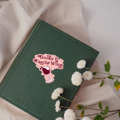 Books and Faerie Wine Sticker - Serafine Art & Design - 