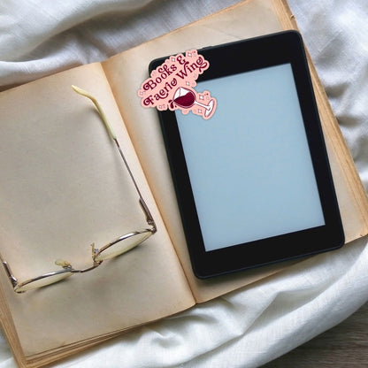 Books and Faerie Wine Sticker - Serafine Art & Design - 