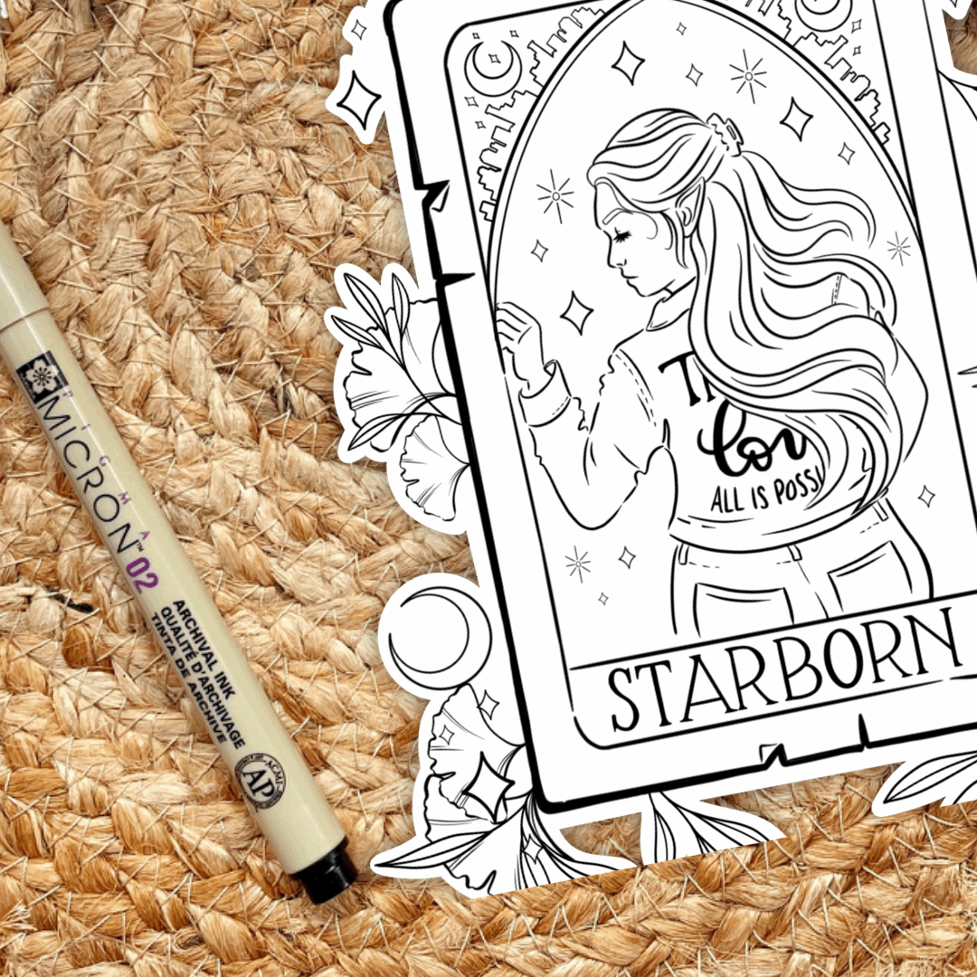 Bryce Starborn Character Card Sticker | Sarah J Maas | Crescent City Merch | Bookish - Serafine Art & Design - 
