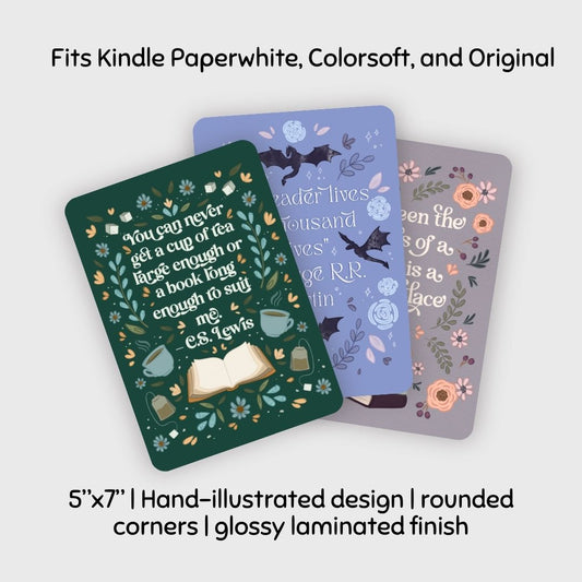 Bookish Quote Kindle Inserts | Adorable Kindle Accessories for Book Lovers