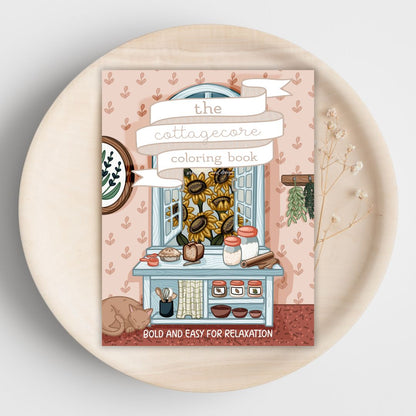 The Cottagecore Coloring Book by Serafine Art and Design
