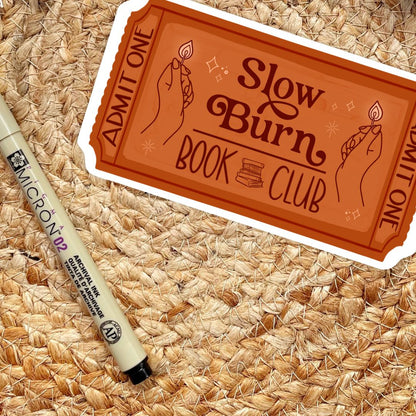 Slow Burn Book Club Sticker | Romance Reader Kindle Stickers