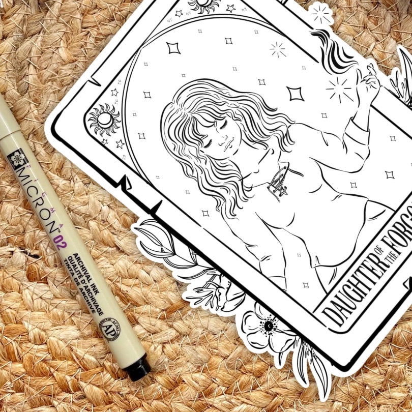 Diem Bellator Character Sticker | Spark of The Everflame by Penn Cole | Bookish Stickers - Serafine Art & Design - 