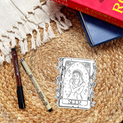 Elain Seer Character Card Sticker | ACOTAR | Sarah J Maas | Bookish - Serafine Art & Design - 