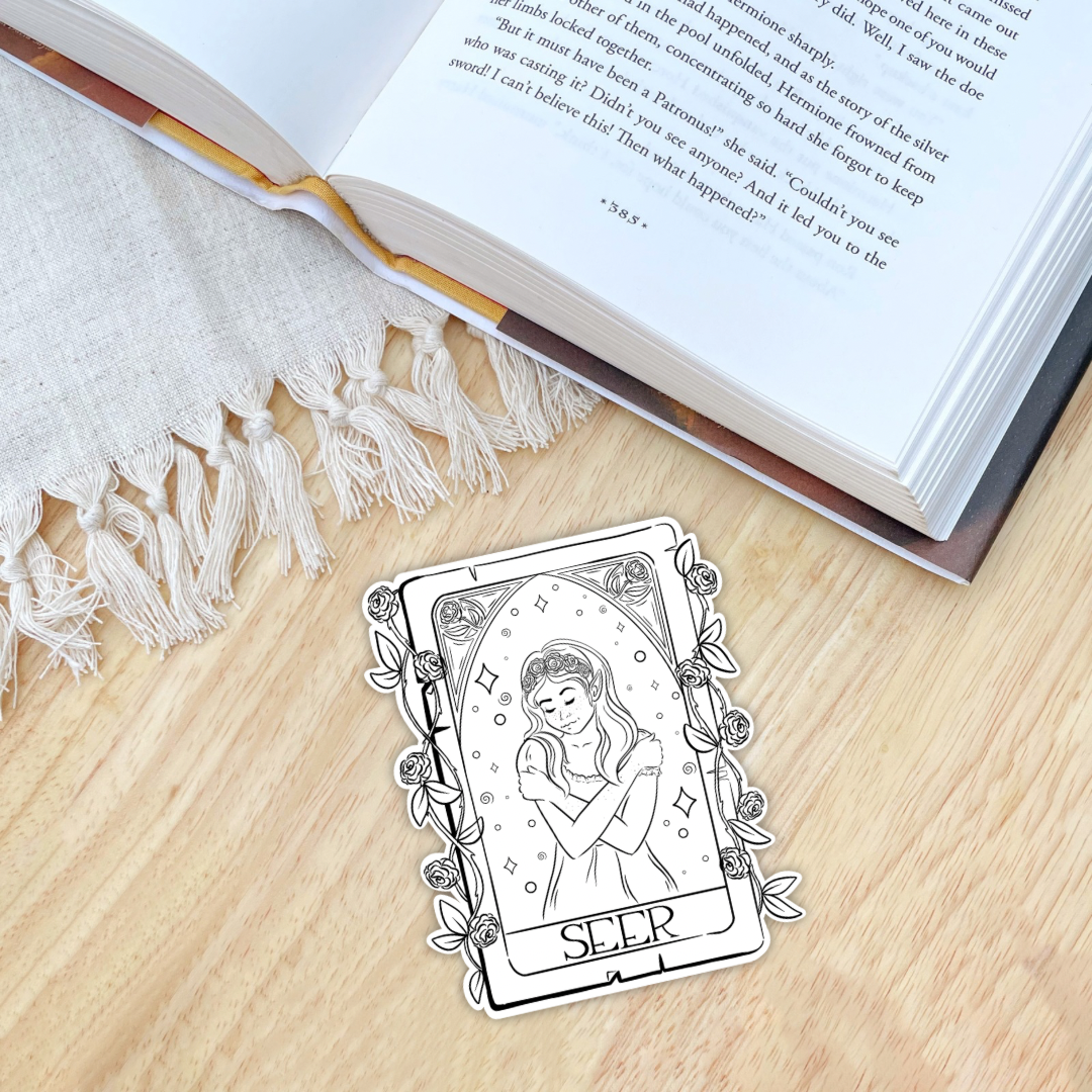 Elain Seer Character Card Sticker | ACOTAR | Sarah J Maas | Bookish - Serafine Art & Design - 
