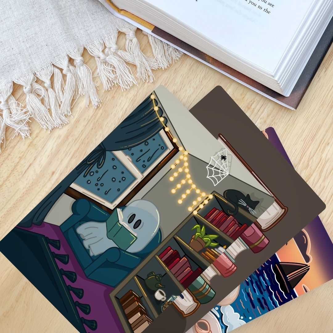 Bookish Illustration Kindle Inserts | Adorable Kindle Accessories for Book Lovers