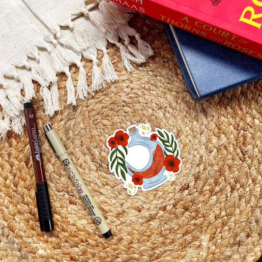 Flameroot Bottle Sticker | Spark of The Everflame by Penn Cole | Bookish Stickers - Serafine Art & Design - 