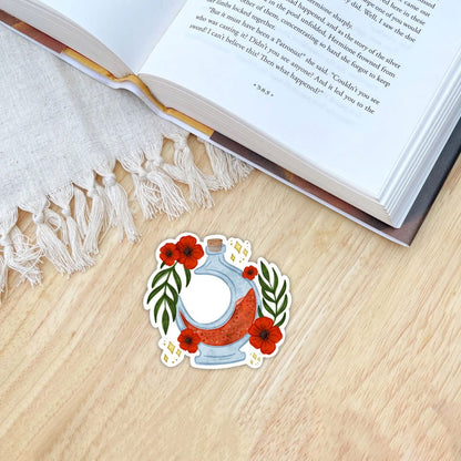 Flameroot Bottle Sticker | Spark of The Everflame by Penn Cole | Bookish Stickers - Serafine Art & Design - 