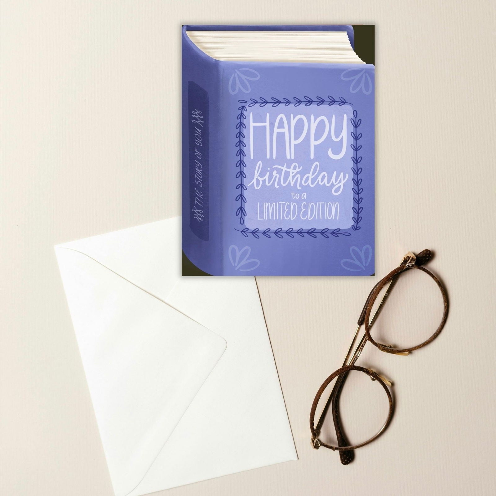 Happy Birthday To A Limited Edition Card | Bookish Greeting Cards - Serafine Art & Design - 