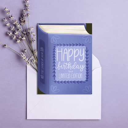 Happy Birthday To A Limited Edition Card | Bookish Greeting Cards - Serafine Art & Design - 