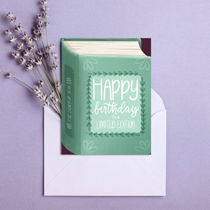 Happy Birthday To A Limited Edition Card | Bookish Greeting Cards - Serafine Art & Design - 