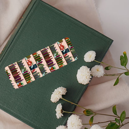 Romantic Floral Bookshelf Bookmark