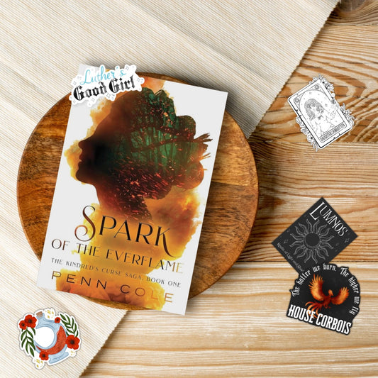 Spark of the Everflame Sticker Pack | Bookish Stickers | Kindred’s Curse Saga by Penn Cole