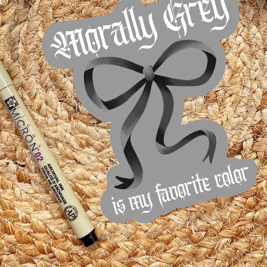 Morally Grey is My Favorite Color Sticker | Book Lover Kindle Stickers