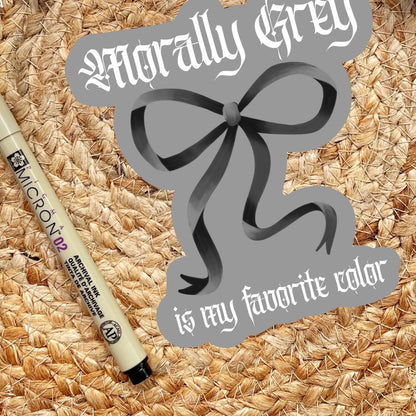 Morally Grey is My Favorite Color Sticker | Book Lover Kindle Stickers