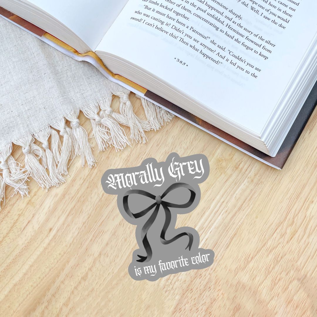 Morally Grey is My Favorite Color Sticker | Book Lover Kindle Stickers