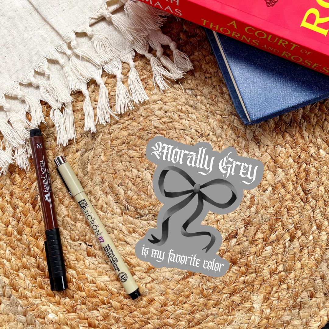 Morally Grey is My Favorite Color Sticker | Book Lover Kindle Stickers