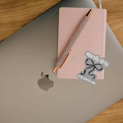 Morally Grey is My Favorite Color Sticker | Book Lover Kindle Stickers