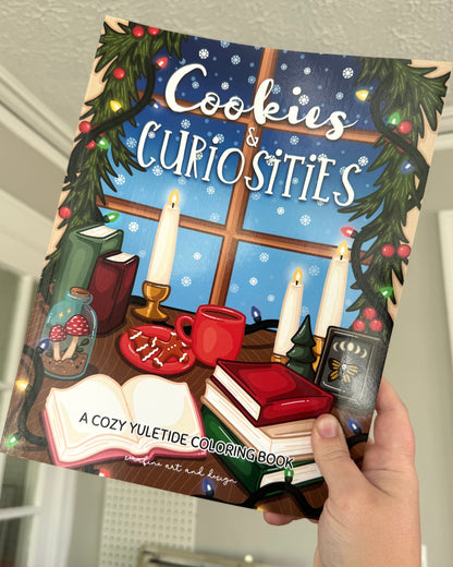 Cookies & Curiosities: A Cozy Yuletide Coloring Book by Serafine Art and Design