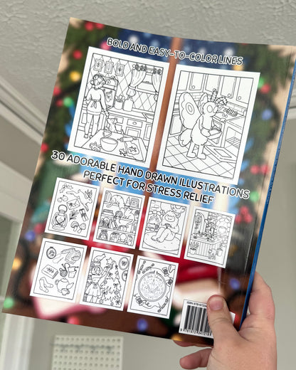 Cookies & Curiosities: A Cozy Yuletide Coloring Book by Serafine Art and Design