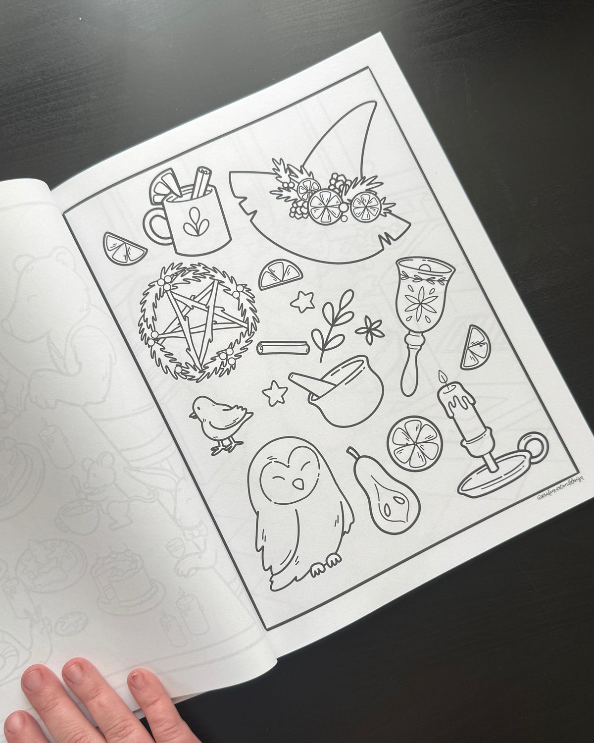 Cookies & Curiosities: A Cozy Yuletide Coloring Book by Serafine Art and Design