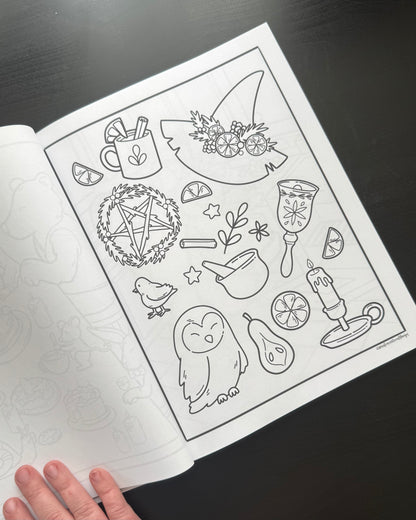 Cookies & Curiosities: A Cozy Yuletide Coloring Book by Serafine Art and Design